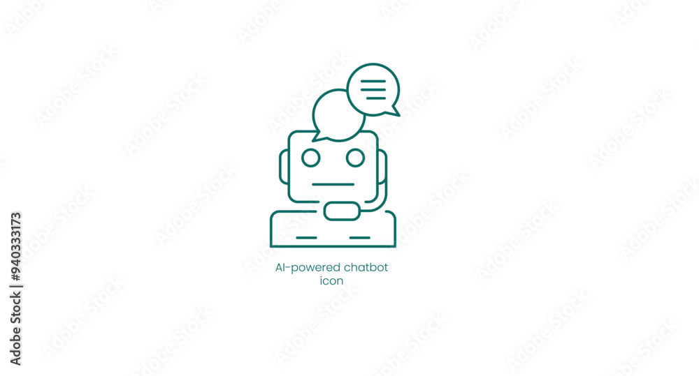 AI-Powered Chatbot Interface Vector Icon AI-Powered Chatbot Interface Vector Icon