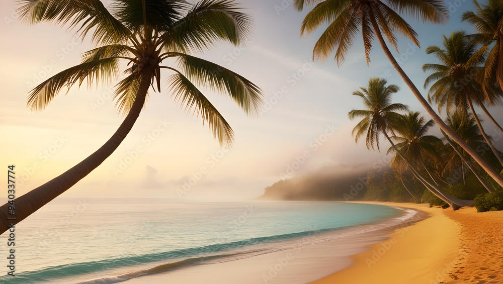 Golden Sands and Palm Trees: A Tropical Beach Paradise