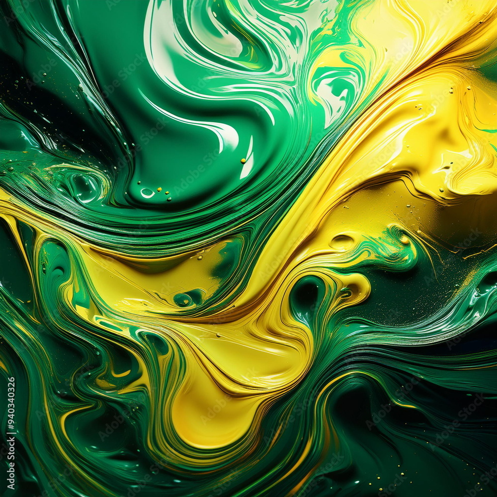 abstact paint color of yellow and green abstact paint color of yellow and green