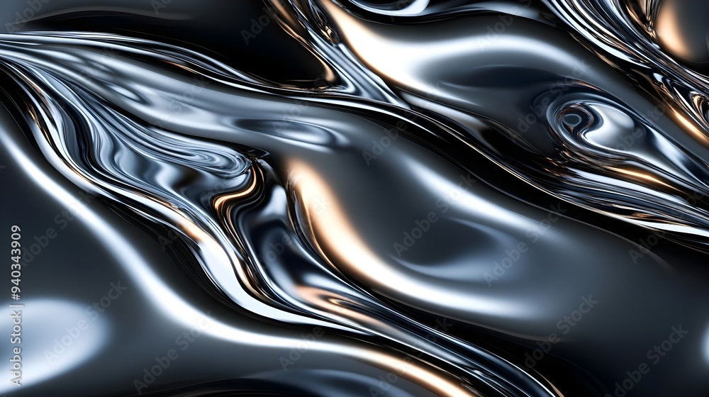 Abstract Metallic Texture Background, Shiny Silver, Chrome Abstract Metallic Texture Background, Shiny Silver, Chrome