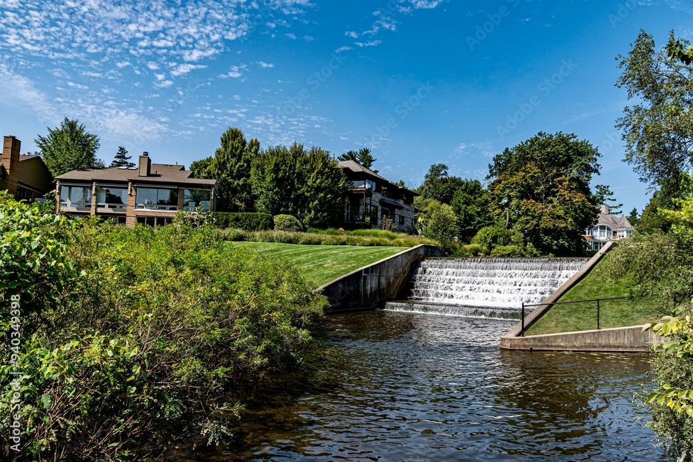 Quarton Lake Park and the Rouge River on a Summer day