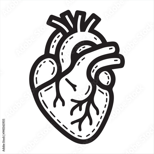 liver vector silhouette on a white background