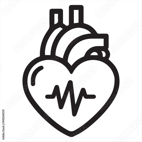 liver vector silhouette on a white background