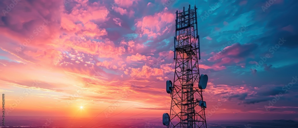 Futuristic 5G Telecommunication Tower Leading the Way in Advanced Connectivity Futuristic 5G Telecommunication Tower Leading the Way in Advanced Connectivity
