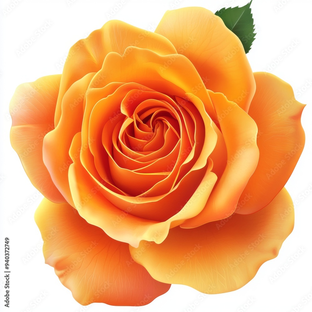 vector graphic of an orange rose flower vector graphic of an orange rose flower