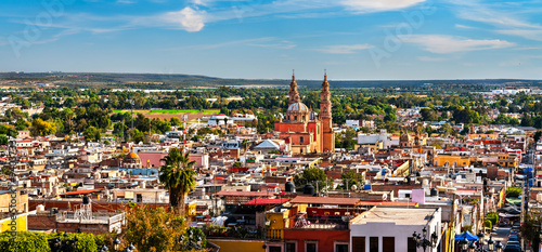 Quadro em tela Skyline of Lagos de Moreno town in Jalisco
