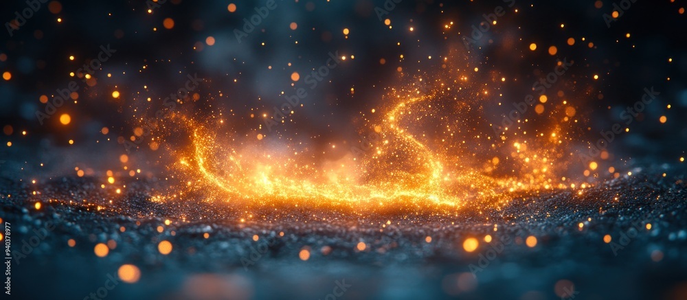 Fototapeta premium Sparkling Golden Abstract