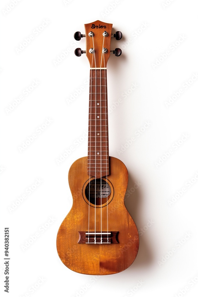 Naklejka premium Ukulele isolated on white background