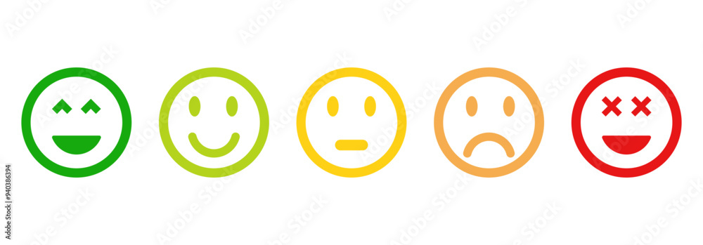 Rating emoji set. customer feedback. rating emoji icon set. Emoji feedback. Rating emoji. emoji, icon, vector, rating, feedback. emoji icons, emoji, emoji icon.