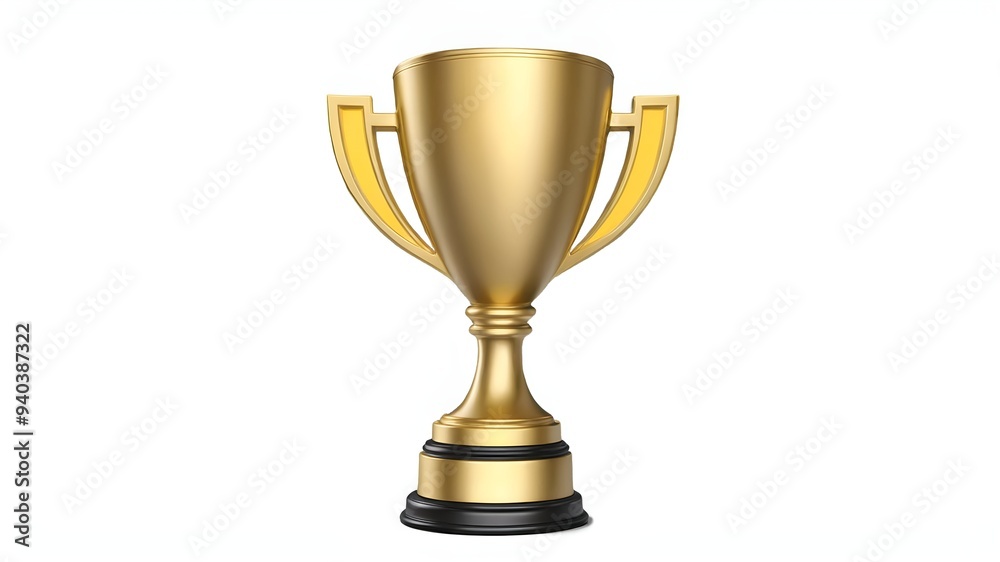 Fototapeta premium gold cup isolated on white background