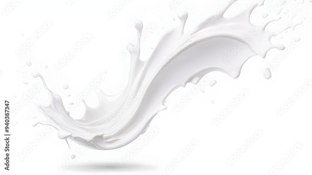 Fototapeta premium milk splash isolated on white