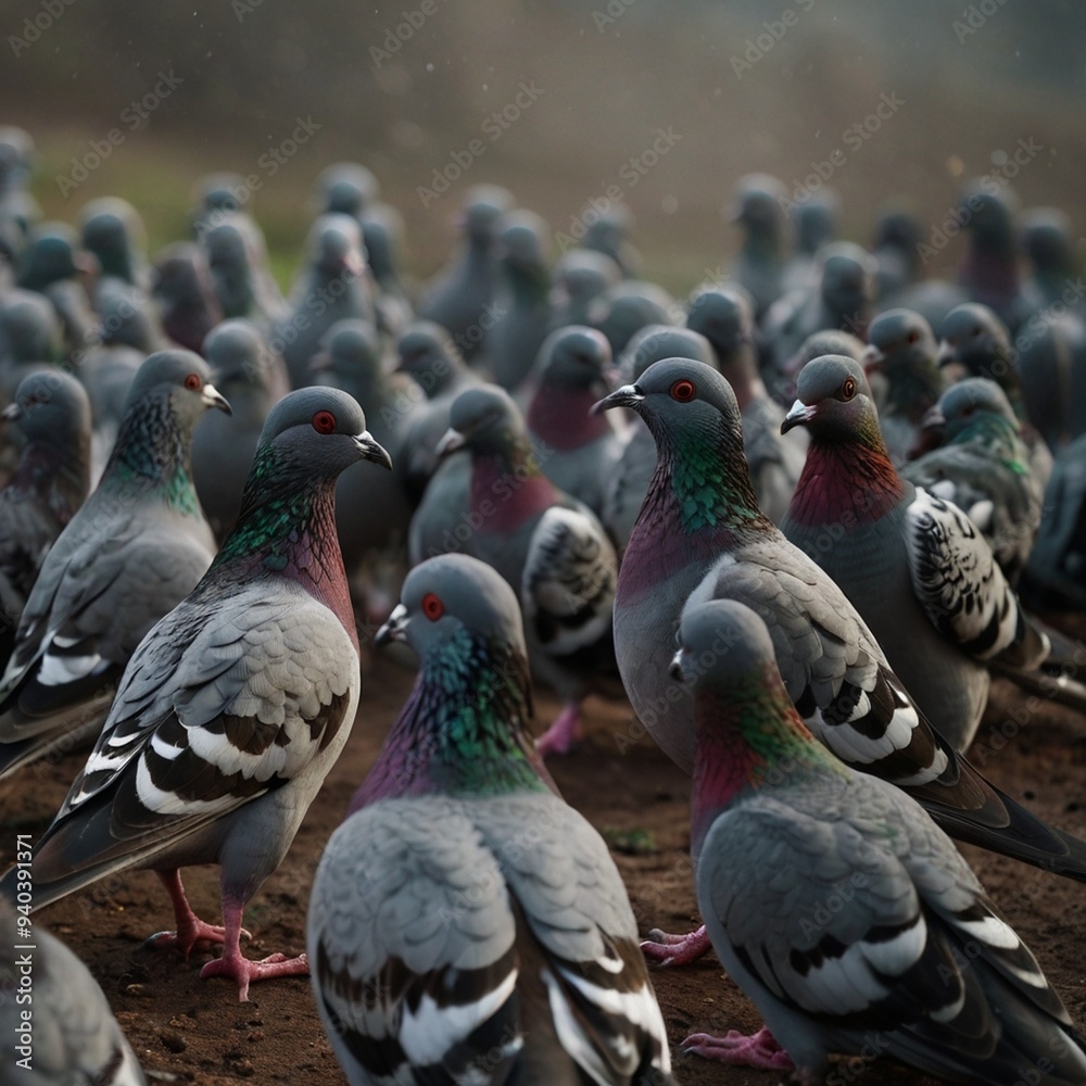 Fototapeta premium pigeons in the park
