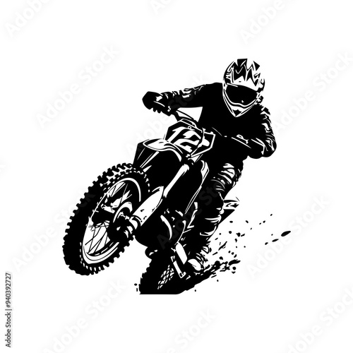 vector silhouette of a Dirt Bike