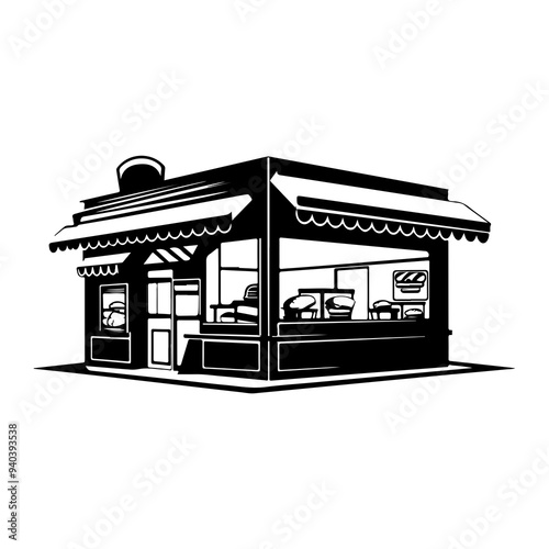 vector silhouette of a Fast Food