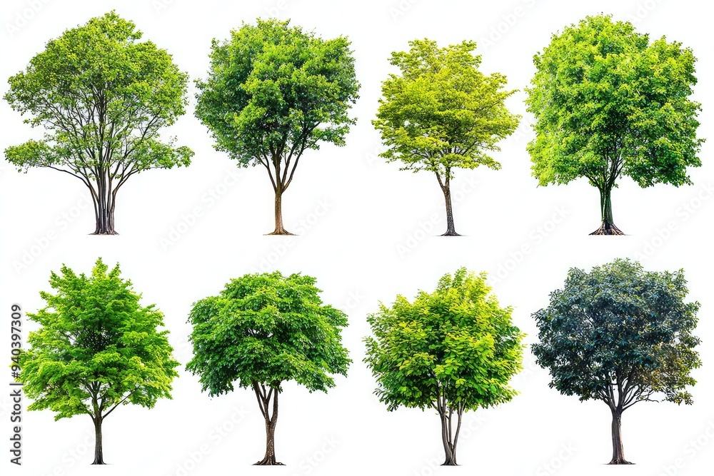 Variety of trees showcasing different shades and styles Variety of trees showcasing different shades and styles