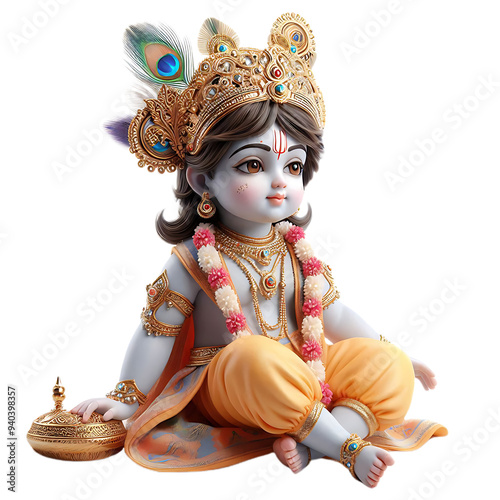 Shree Krishna for Janmashtami, Makhan Chor, Bal Krishna, Cute