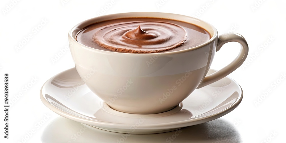 Hot chocolate with coffee cup isolated on white background, hot chocolate, coffee cup, isolated, white background, drink, beverage Hot chocolate with coffee cup isolated on white background, hot chocolate, coffee cup, isolated, white background, drink, beverage