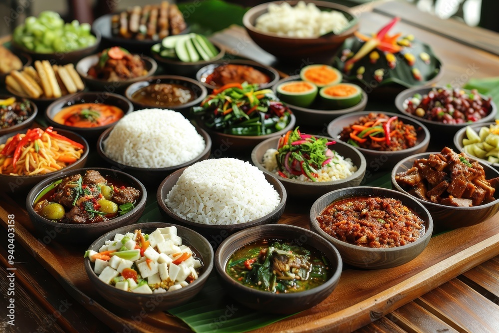 Indonesian Food Spread Indonesian Food Spread