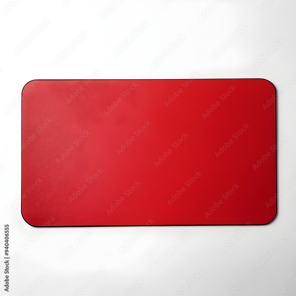Red Desk Mat Placed Centrally on Pristine White Background Showcasing a Sleek and Minimalist Design for a Modern Office or Workspace Setting Red Desk Mat Placed Centrally on Pristine White Background Showcasing a Sleek and Minimalist Design for a Modern Office or Workspace Setting