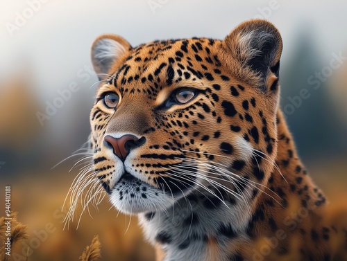 Leopard Wildlife Close Up, African Big Cat in Savanna