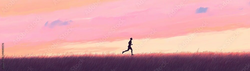 Silhouette of a person walking on a white surface against a blue sky Silhouette of a person walking on a white surface against a blue sky