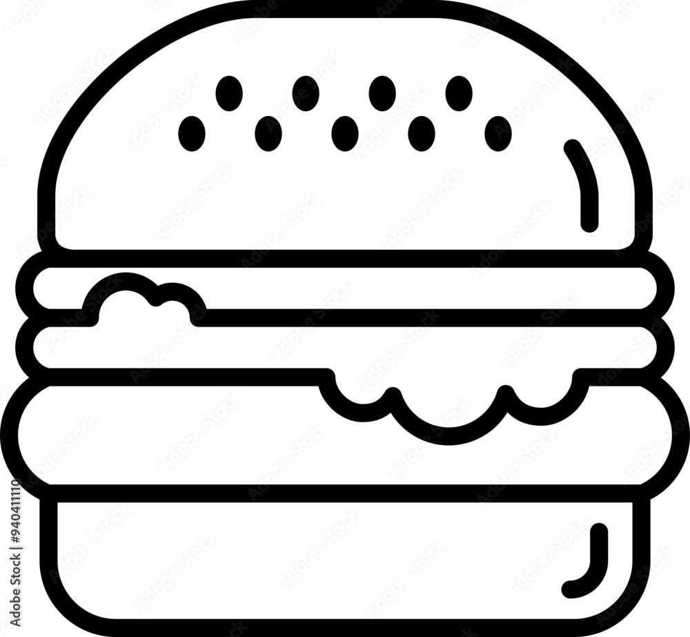Burger Outline Icon