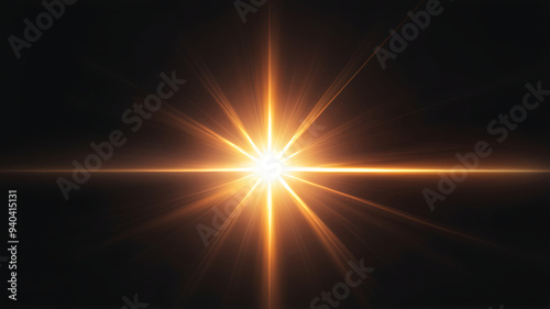 Flare light, effects sunlight, lens flare, light leaks, warm sun rays light effects, overlays or golden flare isolated on black background. effect, sunlight, ray, glow, bright, shine, sun. ai