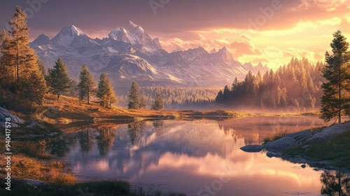 Serene landscapes in natural beauty
