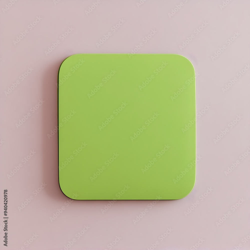 Minimalist green mouse pad placed at the center of a plain surface isolated on a simple background for a clean modern product shot Minimalist green mouse pad placed at the center of a plain surface isolated on a simple background for a clean modern product shot