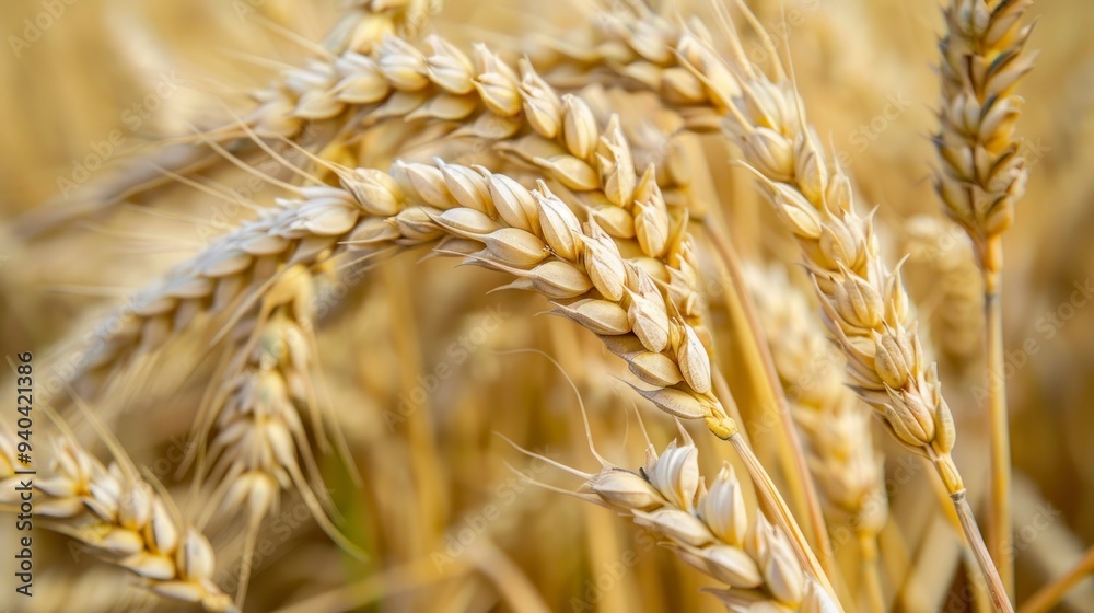 Wheat bunch in field. Ideal for agricultural and nature concepts. Farm scene. Wheat bunch in field. Ideal for agricultural and nature concepts. Farm scene.
