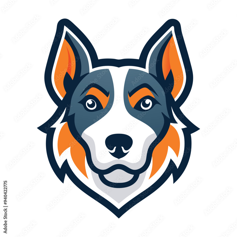 vector dog head logo vector dog head logo