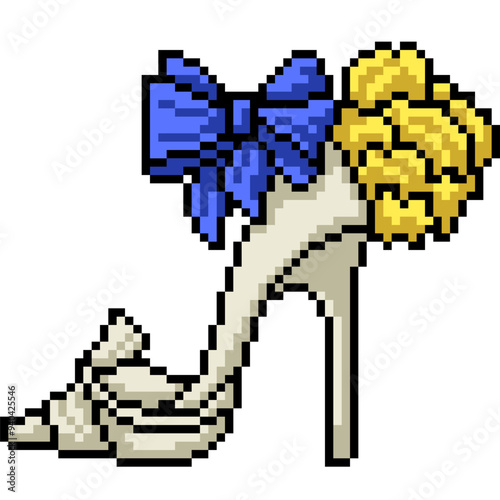 pixel art of woman shoe gift