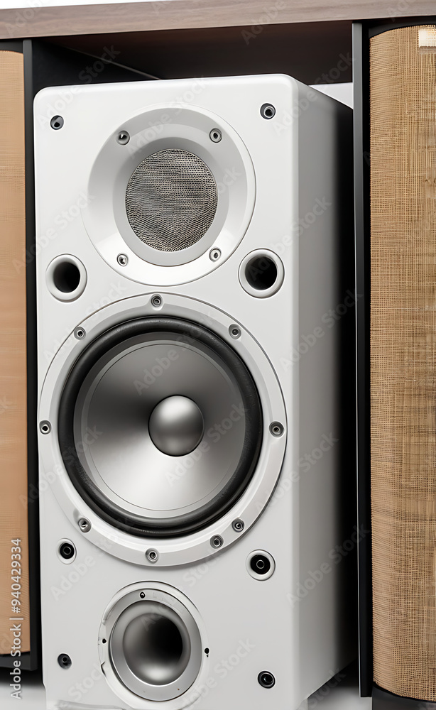 A loudspeakers or home theatre speaker for music and surround sound system placed in White background with copy space, sound system banner design
A loudspeakers or home theatre speaker for music and surround sound system placed in White background with copy space, sound system banner design