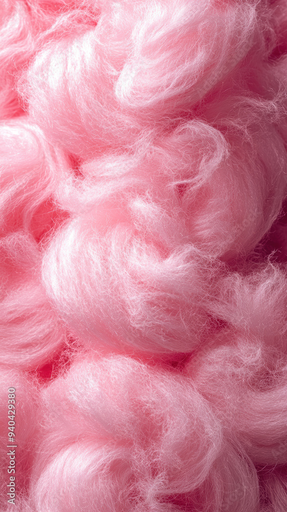 Pink Cotton Candy Seamless Background