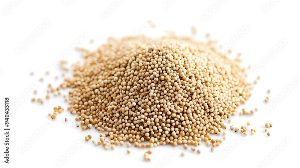 28. A pile of amaranth seeds isolated on a white background 28. A pile of amaranth seeds isolated on a white background