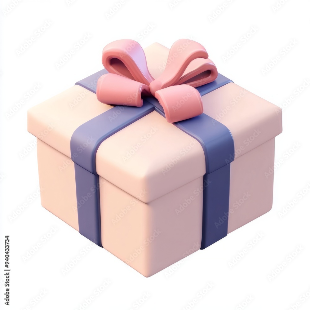 Obraz premium 3D design, gifts box, simple shape white background