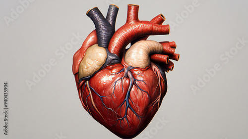 human heart anatomy model isolated