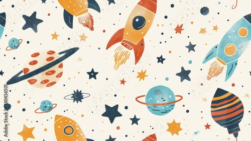 Space theme pattern.