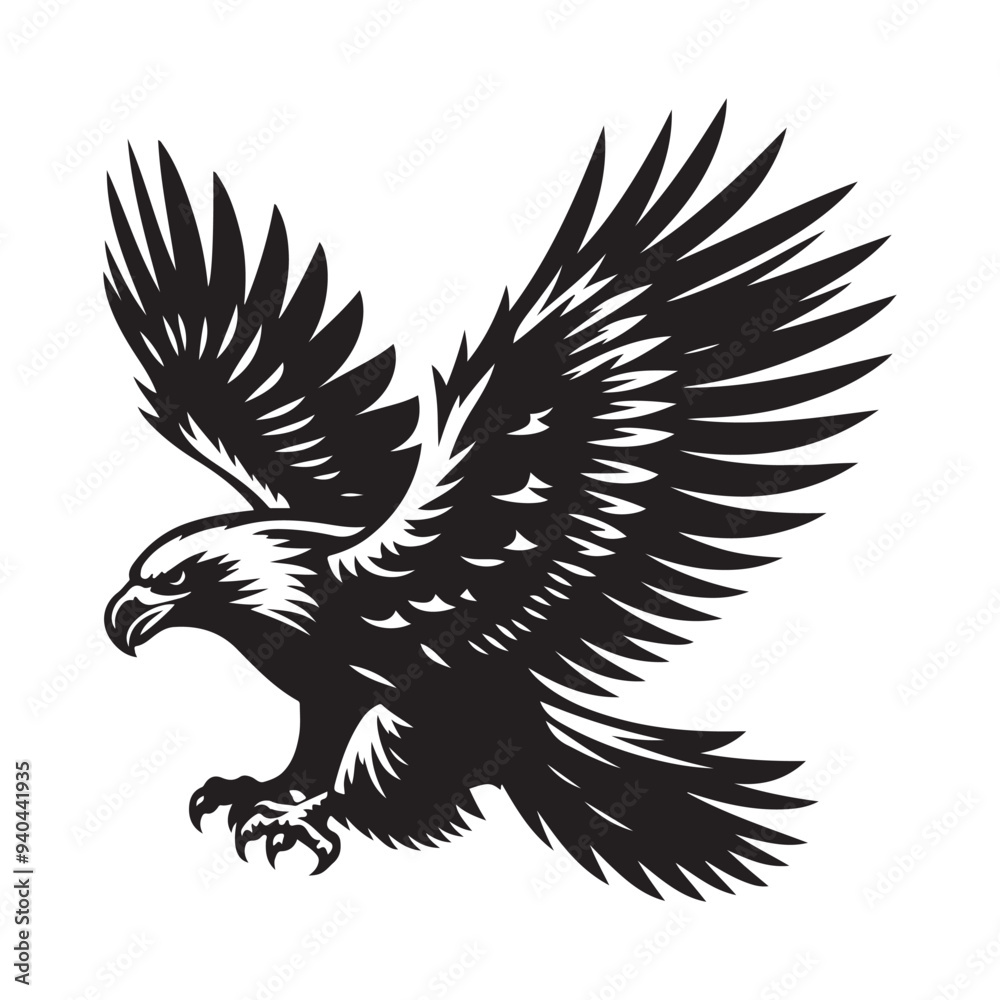 Obraz premium vector,eagle silhouette