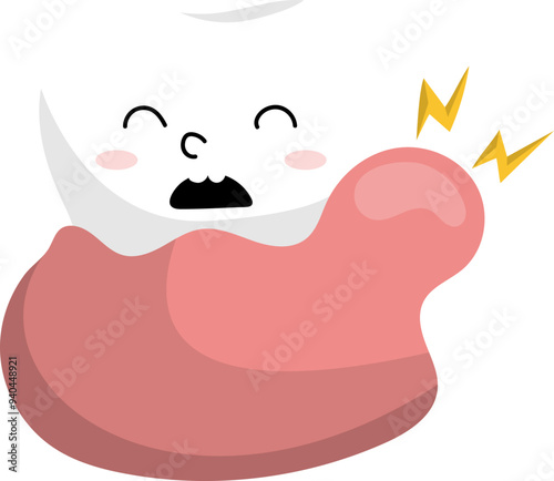 Vector Illustration of Swollen Gums