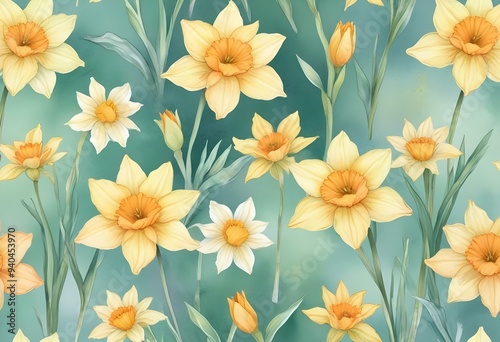 Floral in watercolor . Luxury wallpaper design with  flowers, line art, watercolor, flower garden. Elegant blossom flowers illustration suitable for fabric, prints, cover.