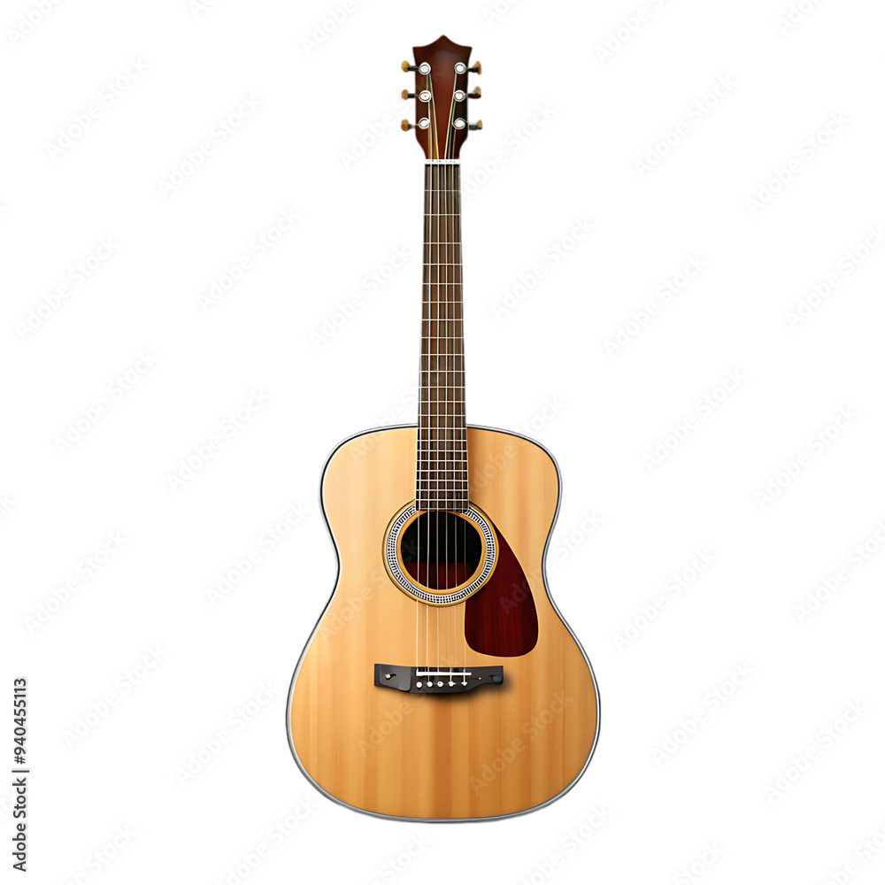 Obraz premium High-Resolution Electro-Acoustic Guitar PSD File Isolated on Transparent Background for Professional Use
