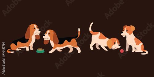 Assorted Dog Styles Vector Art Collection