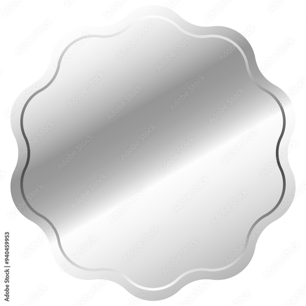 Silver Label Aluminium Foil Sticker Silver Label Aluminium Foil Sticker