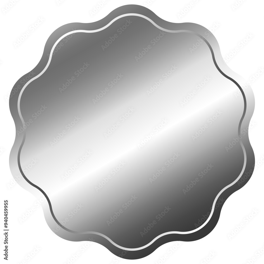 Silver Label Aluminium Foil Sticker Silver Label Aluminium Foil Sticker