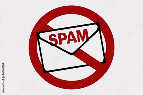 A striking and symbolic illustration of a spam email