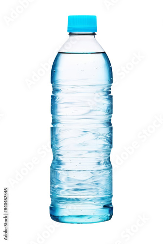 Water bottle isolated on transparent background.