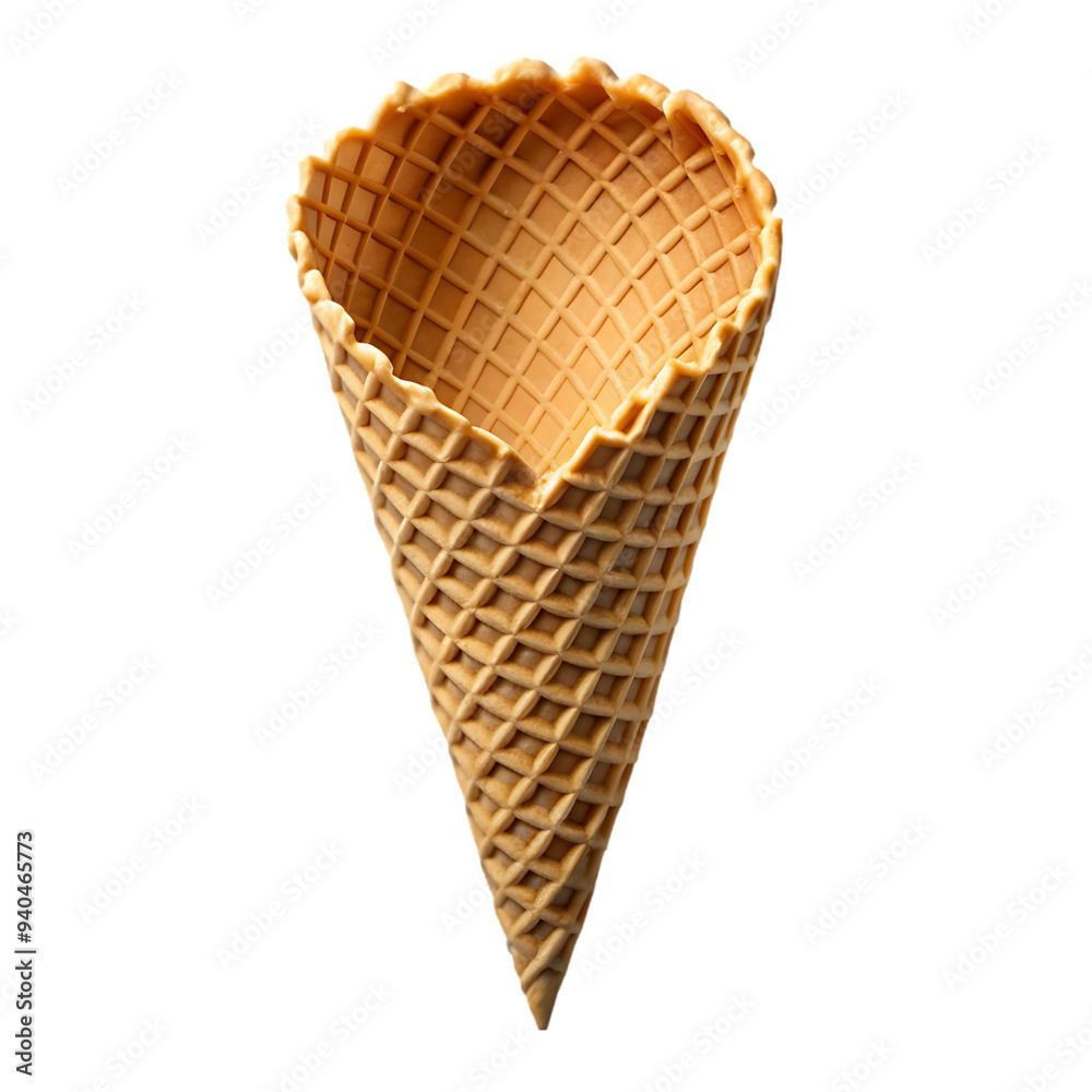 Empty ice cream cone Isolated on white background Empty ice cream cone Isolated on white background