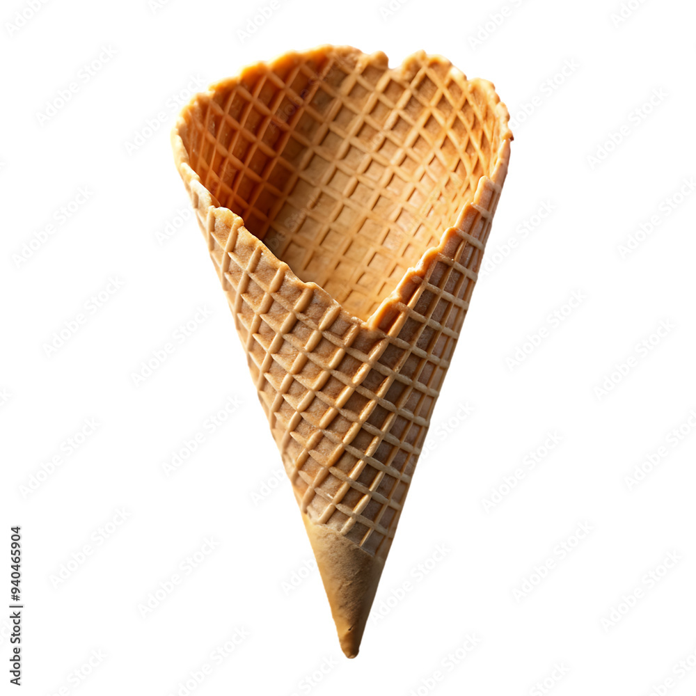 Empty ice cream cone Isolated on white background Empty ice cream cone Isolated on white background