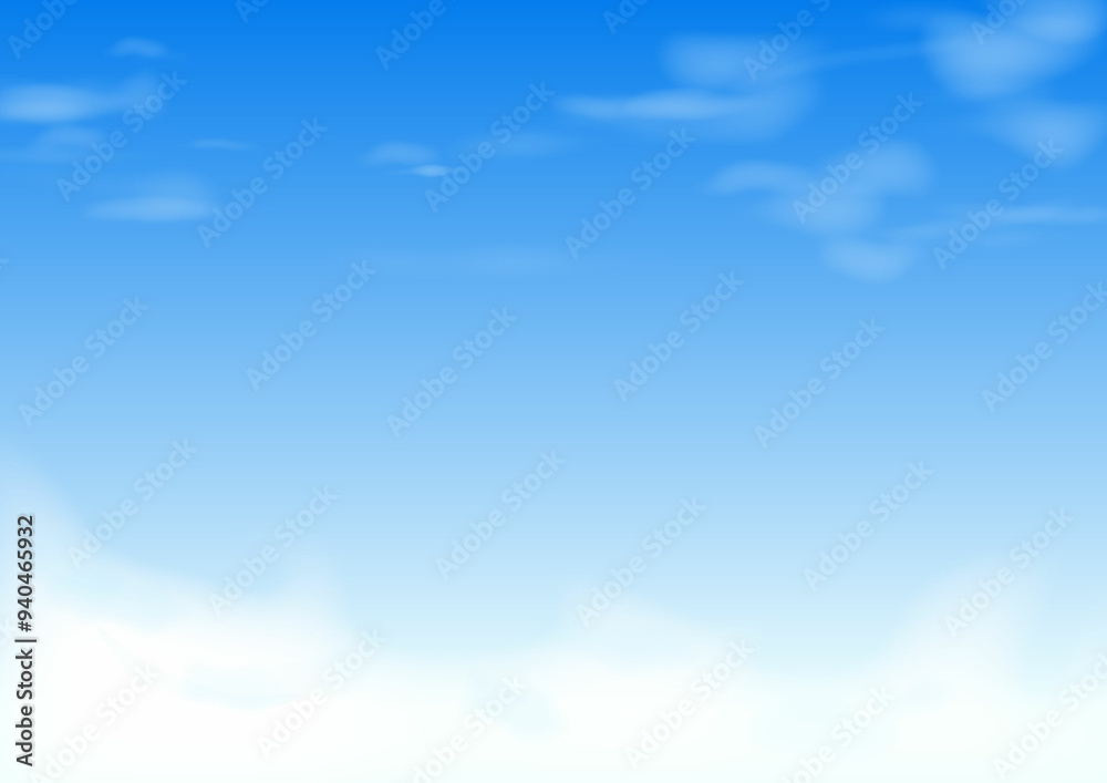 Fototapeta premium 青空の背景イラスト